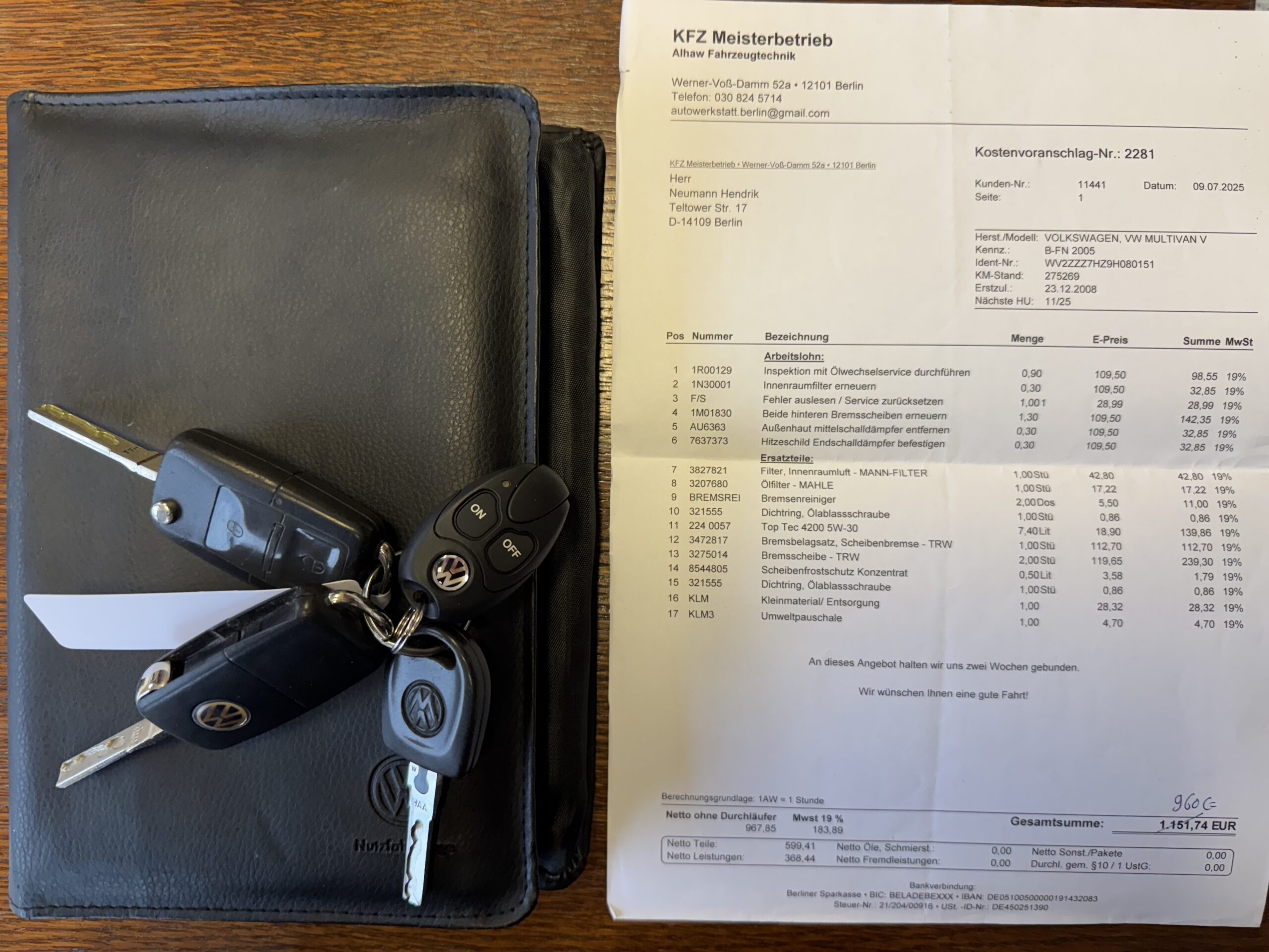 Volkswagen Multivan Highline Dsg 12.2008