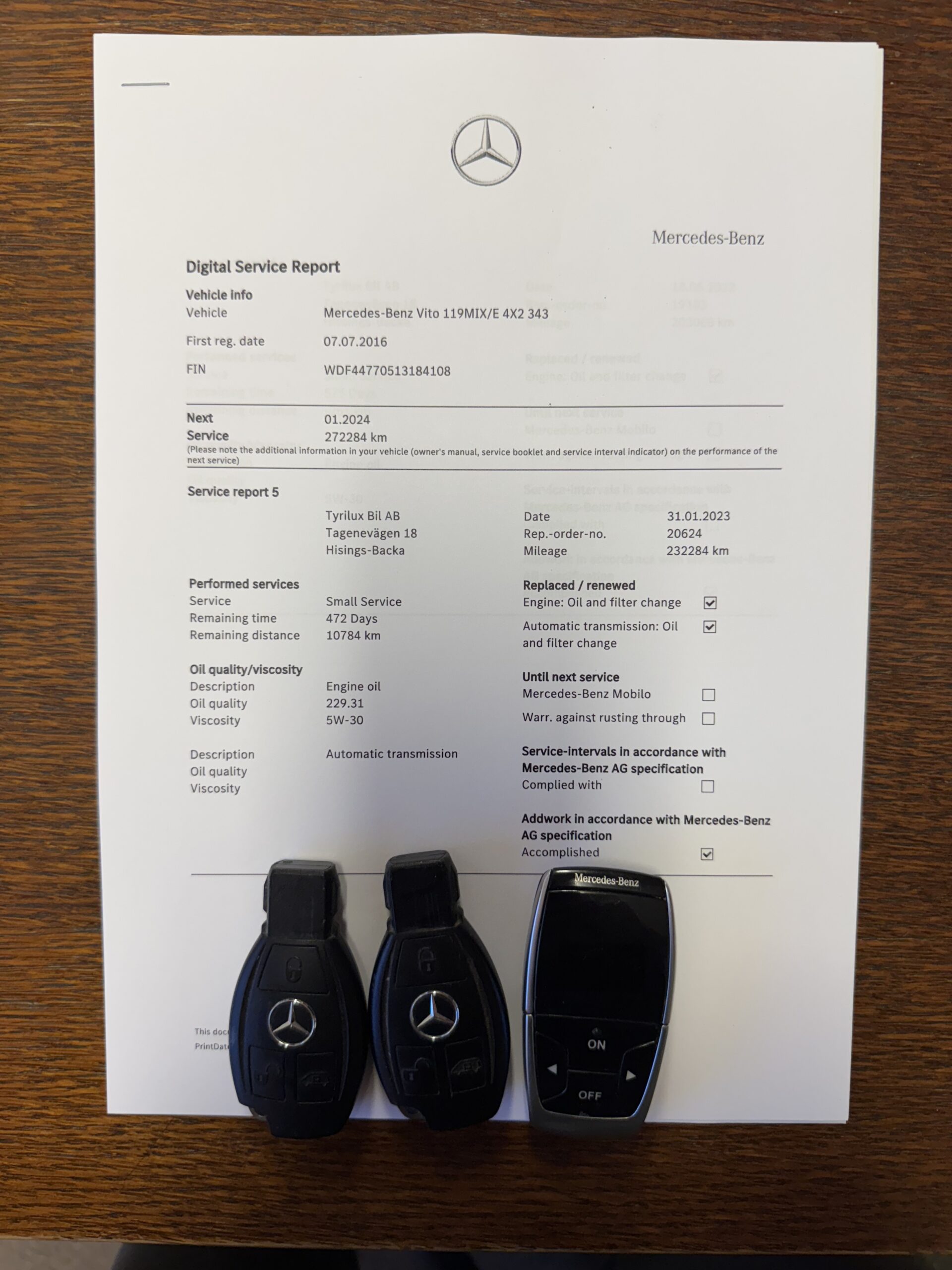 Mercedes-Benz Vito 119 Mixto L3H1 5Ps N1 Aut. 6.2016