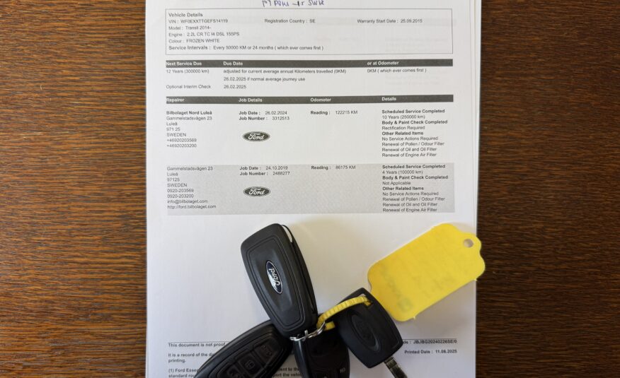 Ford Transit L4H1 Doka 4*4 AWD  9.2015