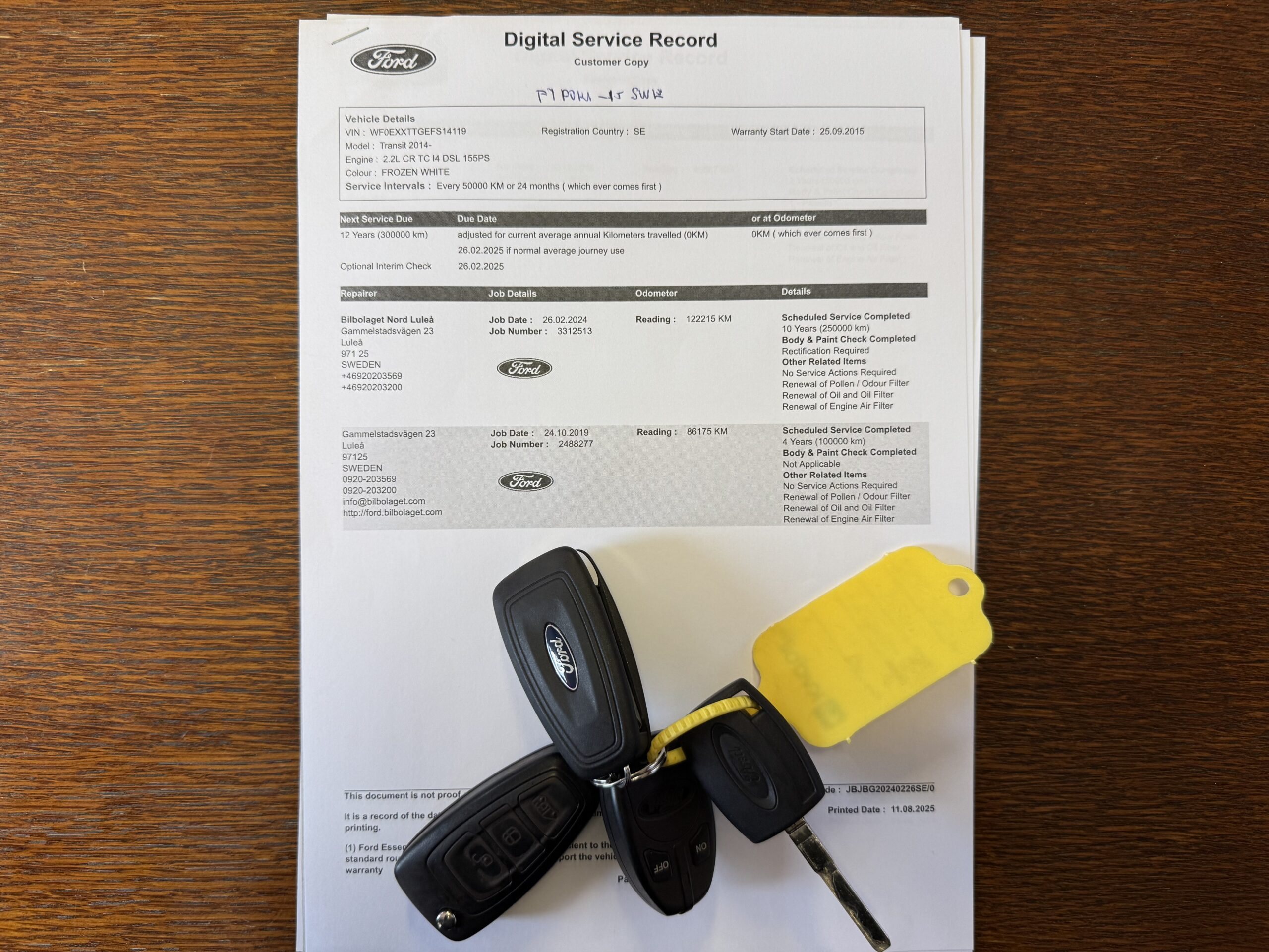 Ford Transit L4H1 Doka 4*4 AWD  9.2015